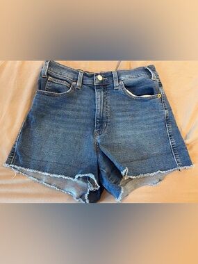 Size 8- Levi's heritage high waist denim shorts- "cut off"
